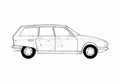 Blueprint Citroen GS Break Wagon 1977 A4 Photo Print