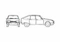 Blueprint Citroen GS Club Hatchback 1971 A4 Photo Print