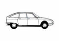 Blueprint Citroen GS Hatchback 1977 A4 Photo Print