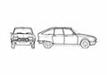 Blueprint Citroen GS X2 Hatchback 1971 A4 Photo Print