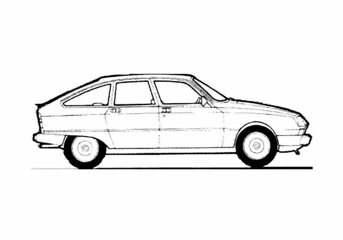 Blueprint Citroen GSA Sedan 1981 A4 Photo Print