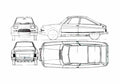 Blueprint Citroen M35 Coupe 1969 A4 Photo Print