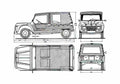 Blueprint Citroen Mehari Wagon 1969 A4 Photo Print