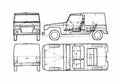 Blueprint Citroen Namco Pony Cabriolet 1969 A4 Photo Print