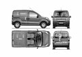 Blueprint Citroen Nemo Minivan 2008 A4 Photo Print
