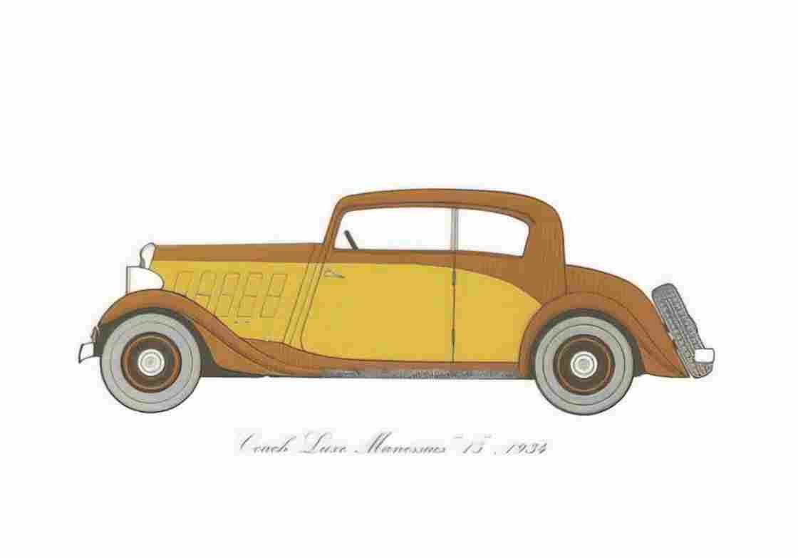 Blueprint Citroen Rosalie Coach Luxe Manessius 15 Coupe 1934 A4 Photo Print