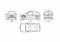 Blueprint Citroen Saxo Hatchback 1999 A4 Photo Print