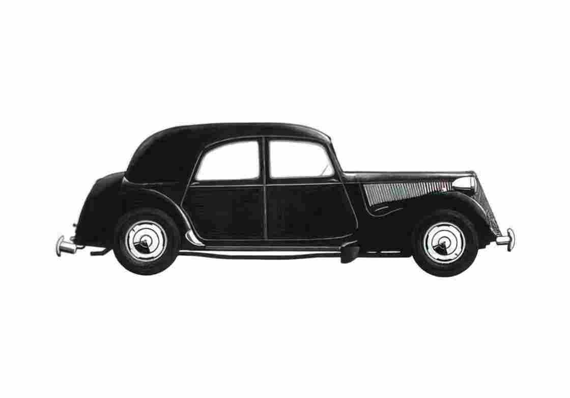 Blueprint Citroen Traction Avant Sedan 1940 A4 Photo Print