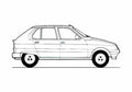 Blueprint Citroen Visa 11RE Hatchback 1981 A4 Photo Print