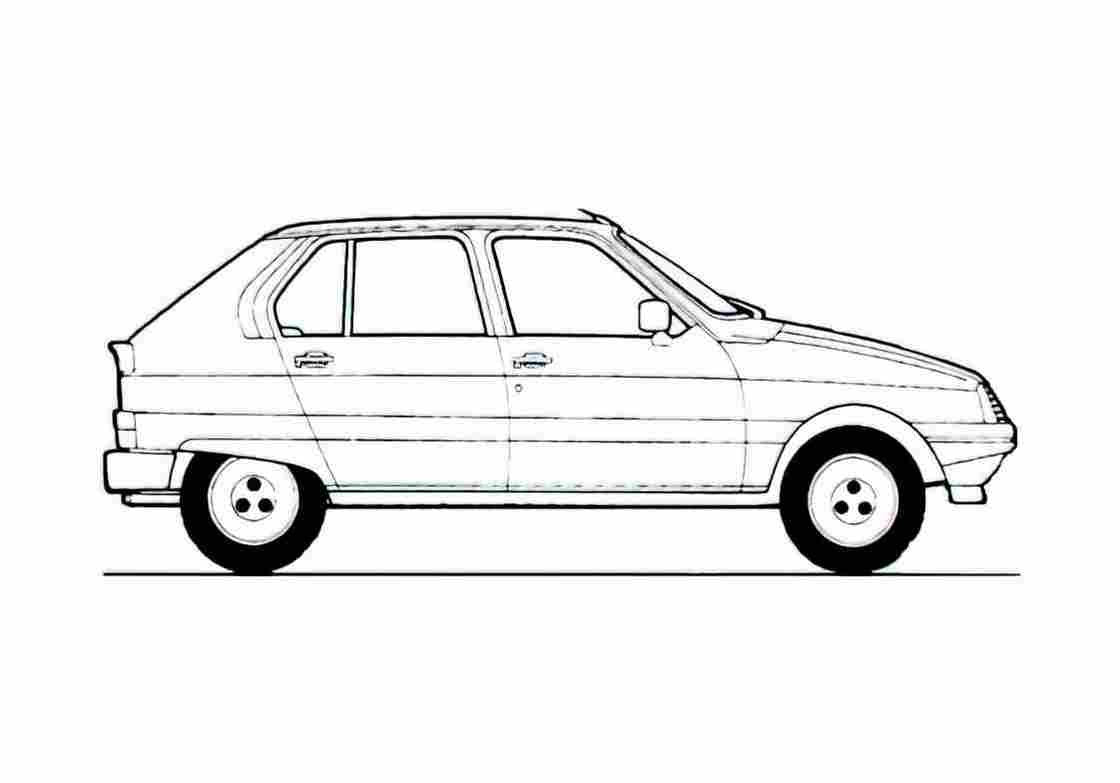 Blueprint Citroen Visa 11RE Hatchback 1981 A4 Photo Print