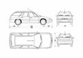 Blueprint Citroen XM Break Wagon 1989 A4 Photo Print