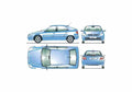 Blueprint Citroen Xsara 5 door Hatchback 1997 01 A4 Photo Print