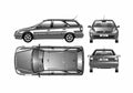 Blueprint Citroen Xsara Break Wagon 1997 A4 Photo Print