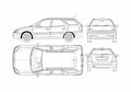 Blueprint Citroen Xsara Break Wagon 2005 A4 Photo Print