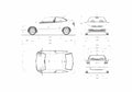 Blueprint Citroen Xsara Coupe 2000 A4 Photo Print