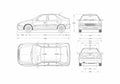 Blueprint Citroen Xsara Limousine Hatchback 2000 A4 Photo Print