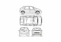 Blueprint Citroen Xsara Picasso VTX Minivan 2006 A4 Photo Print