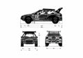Blueprint Citroen ZX WRC Coupe 1990 A4 Photo Print
