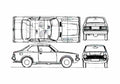 Blueprint Colt Sedan 1975 A4 Photo Print