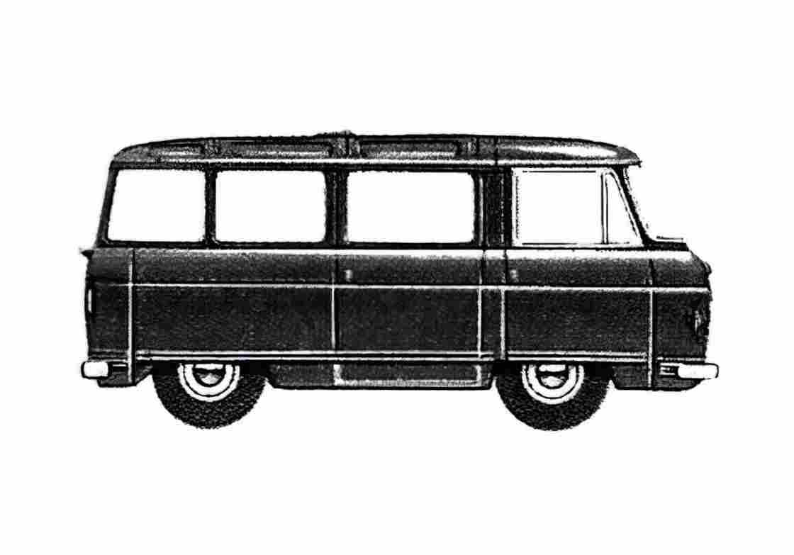 Blueprint Commer FC Camper Minibus Minivan 1968 A4 Photo Print