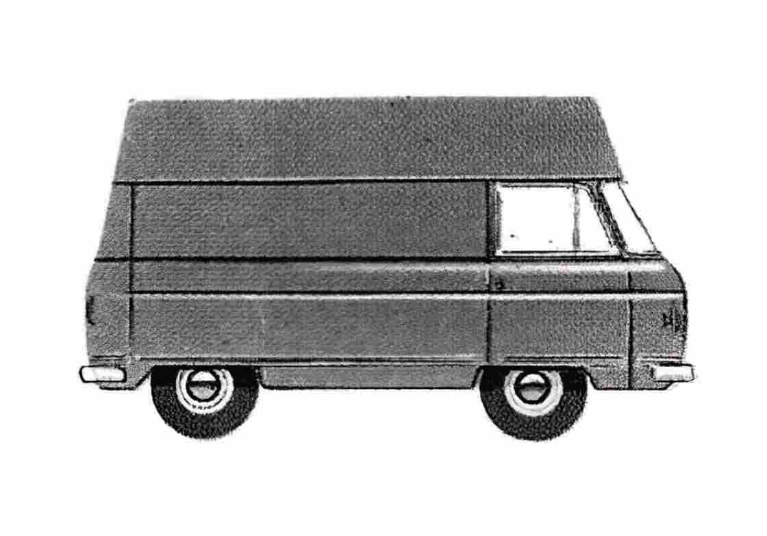 Blueprint Commer FC High Roof Van 1968 A4 Photo Print