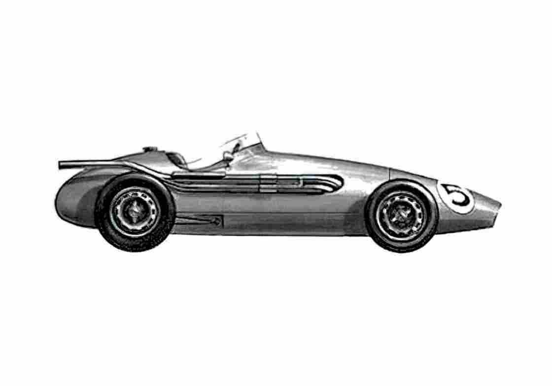 Blueprint Connaught F1 Cabriolet 1955 A4 Photo Print