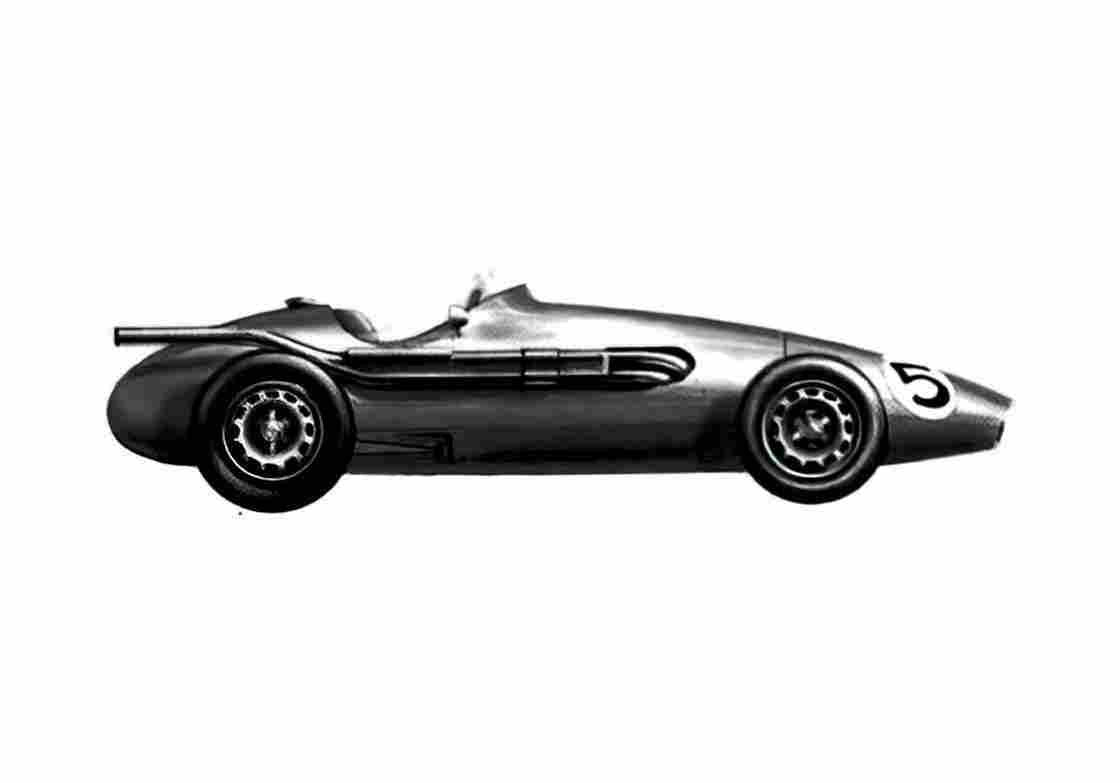 Blueprint Connaught F1 GP Cabriolet 1955 A4 Photo Print