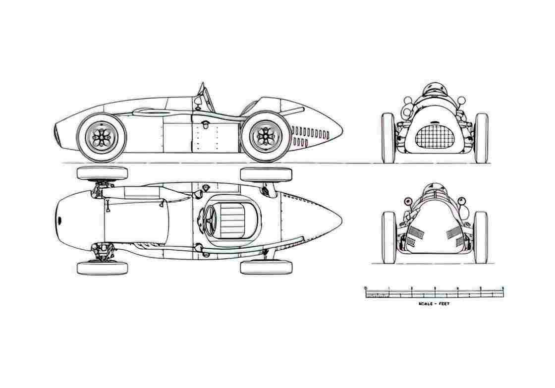 Blueprint Connaught Type F2 Cabriolet 1953 A4 Photo Print