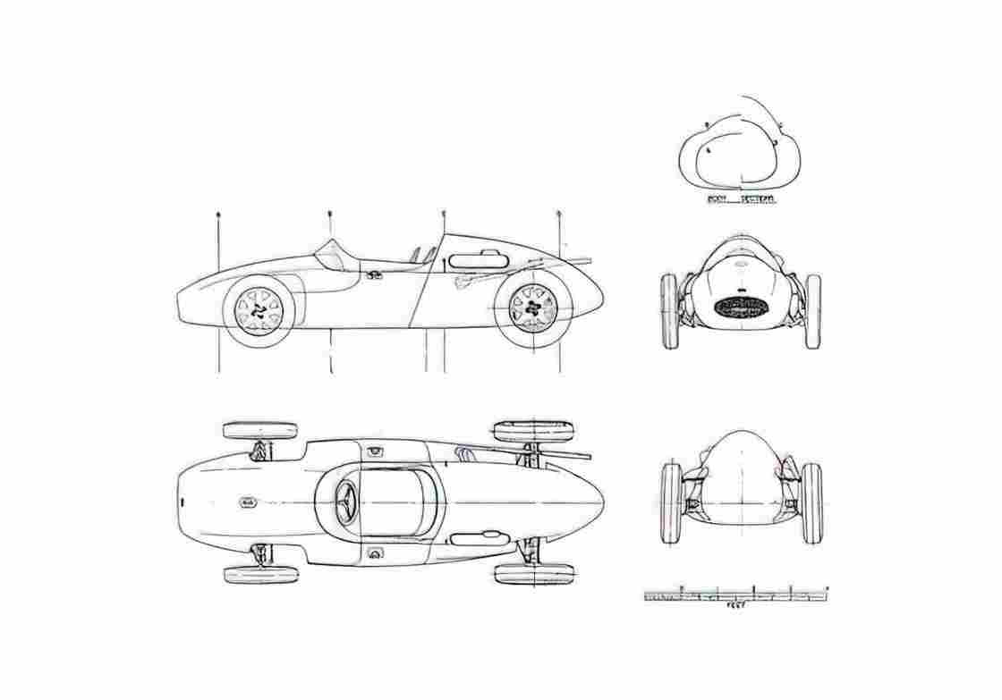 Blueprint Cooper Climax OW 1958 A4 Photo Print