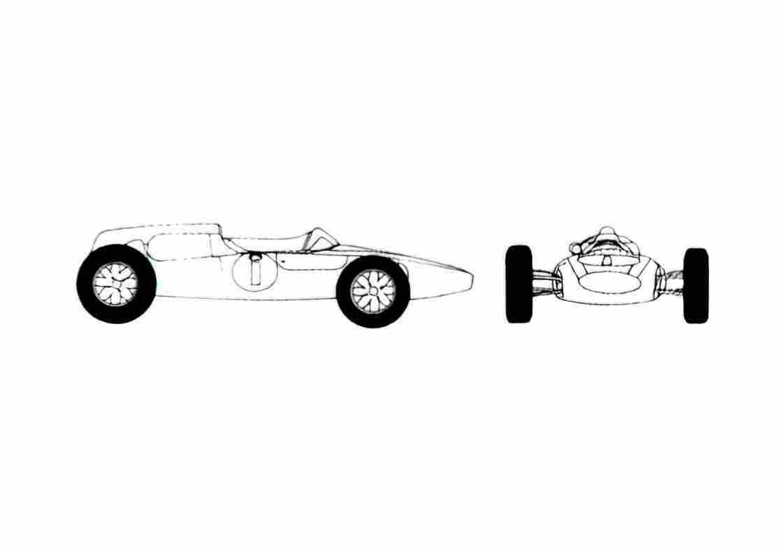 Blueprint Cooper Climax T53 F1 GP OW 1960 A4 Photo Print