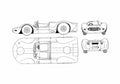 Blueprint Cooper Climax Zerex Cabriolet 1962 A4 Photo Print