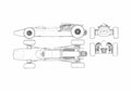 Blueprint Cooper Maserati F1 Cabriolet 1967 A4 Photo Print