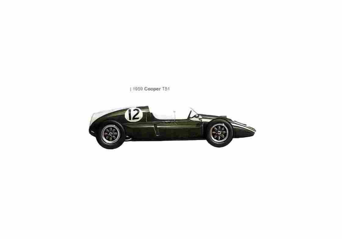 Blueprint Cooper T51 F1 OW 1959 01 A4 Photo Print