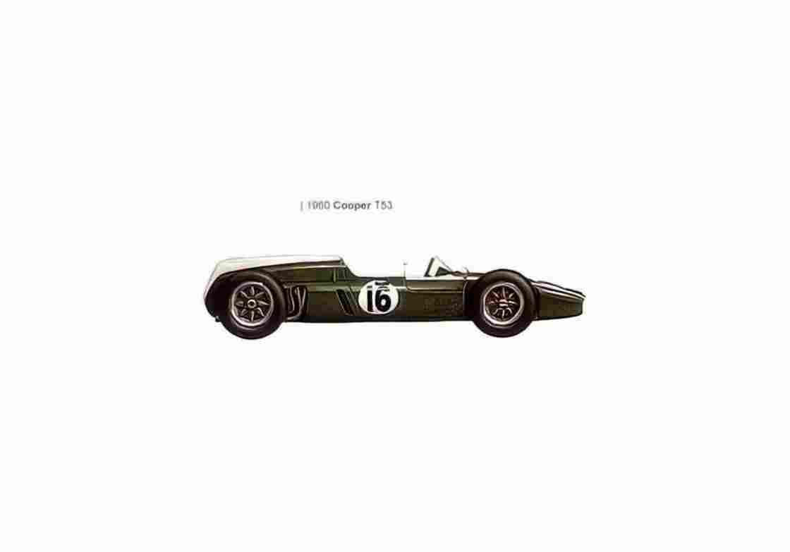 Blueprint Cooper T53 F1 OW 1960 01 A4 Photo Print