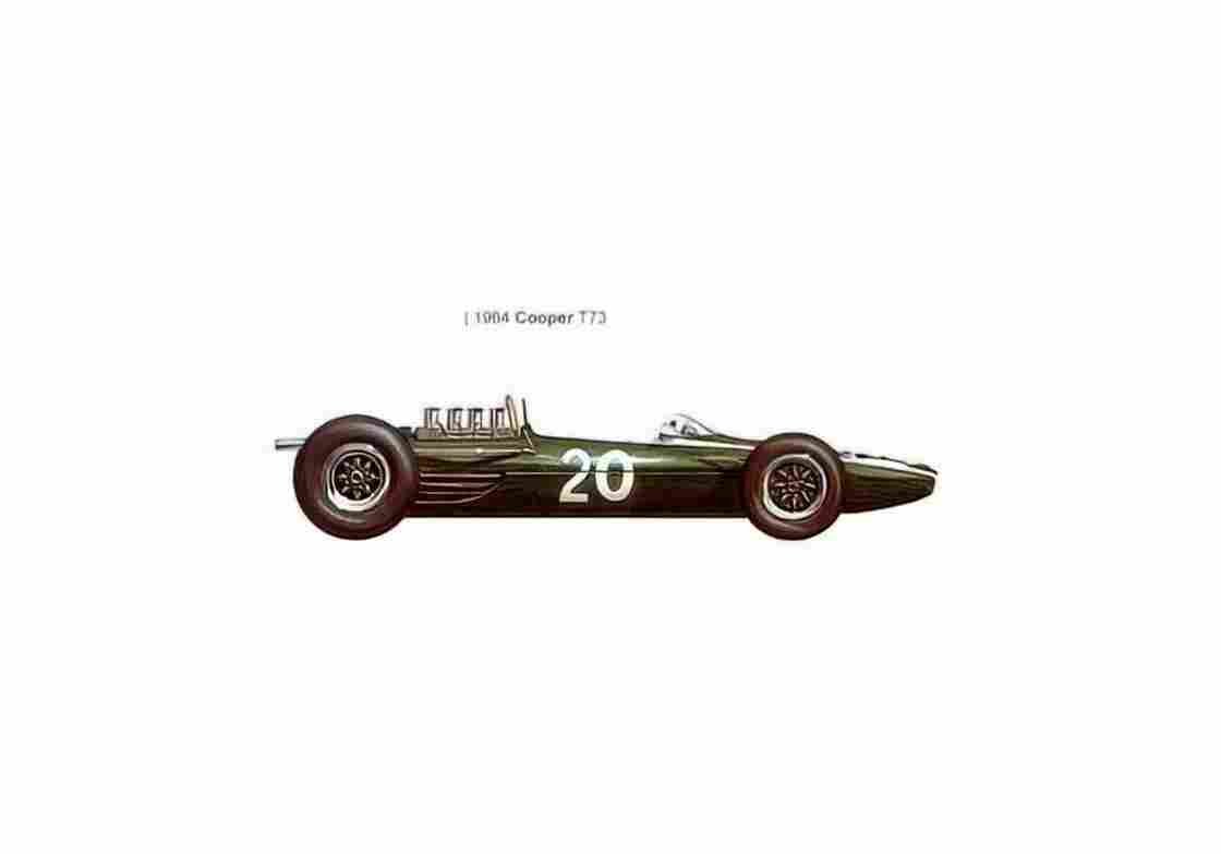 Blueprint Cooper T73 F1 OW 1964 01 A4 Photo Print