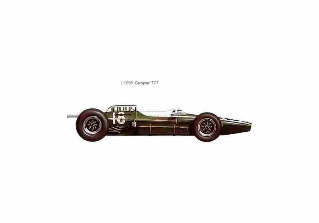 Blueprint Cooper T77 F1 OW 1965 01 A4 Photo Print