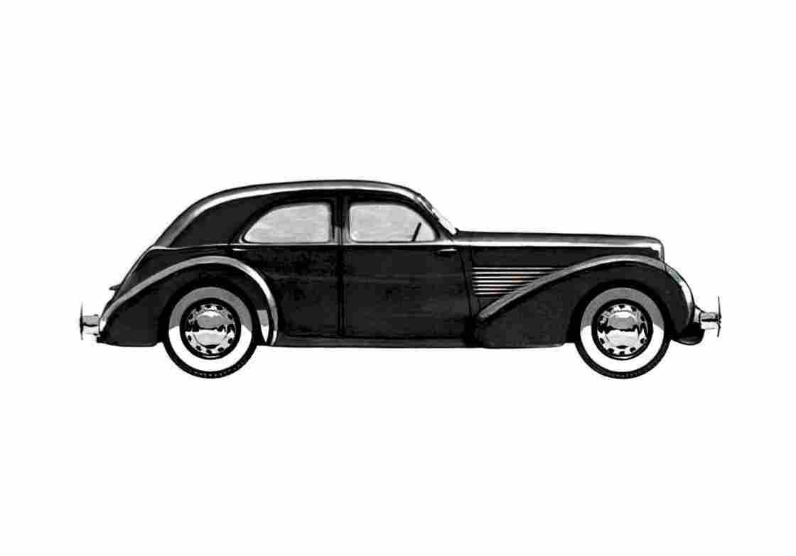 Blueprint Cord 810 Westchester Sedan 1936 A4 Photo Print