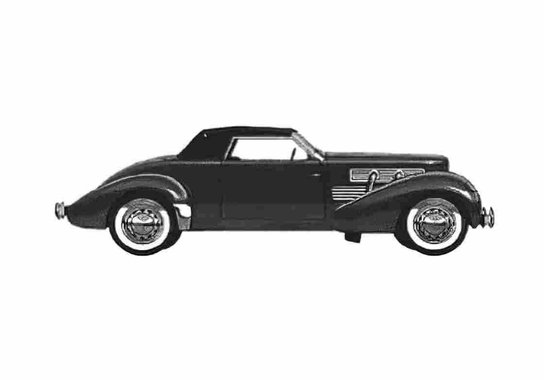 Blueprint Cord 812 Convertible Coupe 1937 A4 Photo Print