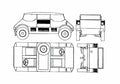 Blueprint DAF 139 Amphibious Car Truck 1940 A4 Photo Print