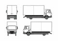 Blueprint DAF 2045 Truck 1979 A4 Photo Print