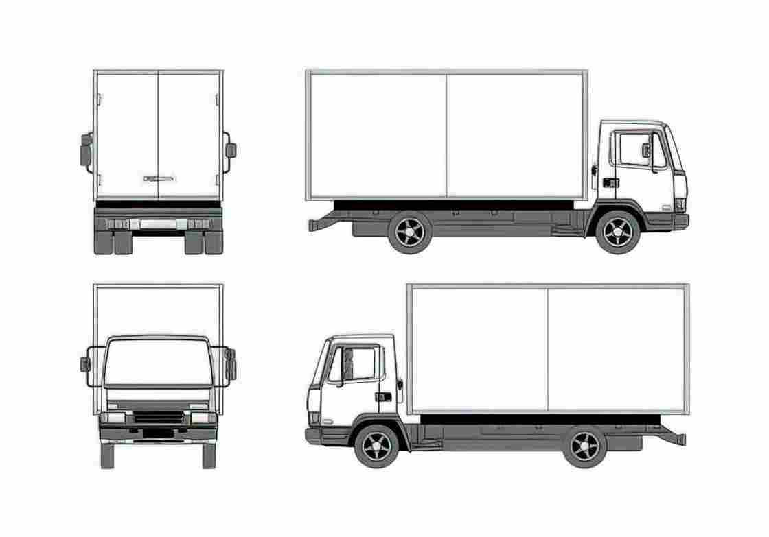 Blueprint DAF 2045 Truck 1979 A4 Photo Print