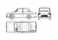 Blueprint DAF 33 Sedan 1958 A4 Photo Print