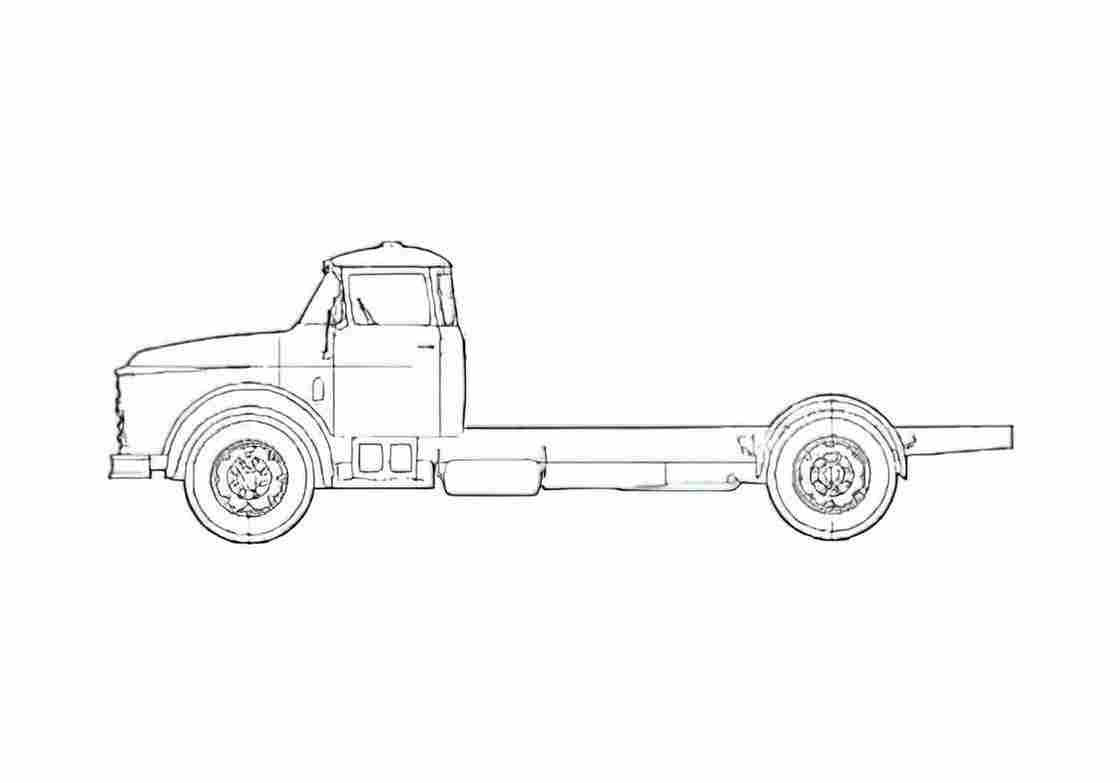 Blueprint DAF Torpedo LWB Truck 1960 A4 Photo Print