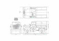 Blueprint DAF YA 116 A4 Photo Print