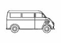 Blueprint DKW Bus 1952 A4 Photo Print