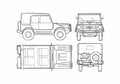 Blueprint DKW Munga 4 Wagon 1960 A4 Photo Print