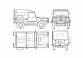 Blueprint DKW Munga 6 Pick up 1960 A4 Photo Print