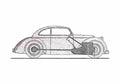Blueprint DKW Schwebeklasse Sedan 1936 A4 Photo Print