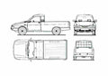 Blueprint Dacia 1300C Pick up 2000 A4 Photo Print