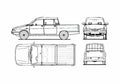 Blueprint Dacia Double Cab Pick up 2000 A4 Photo Print